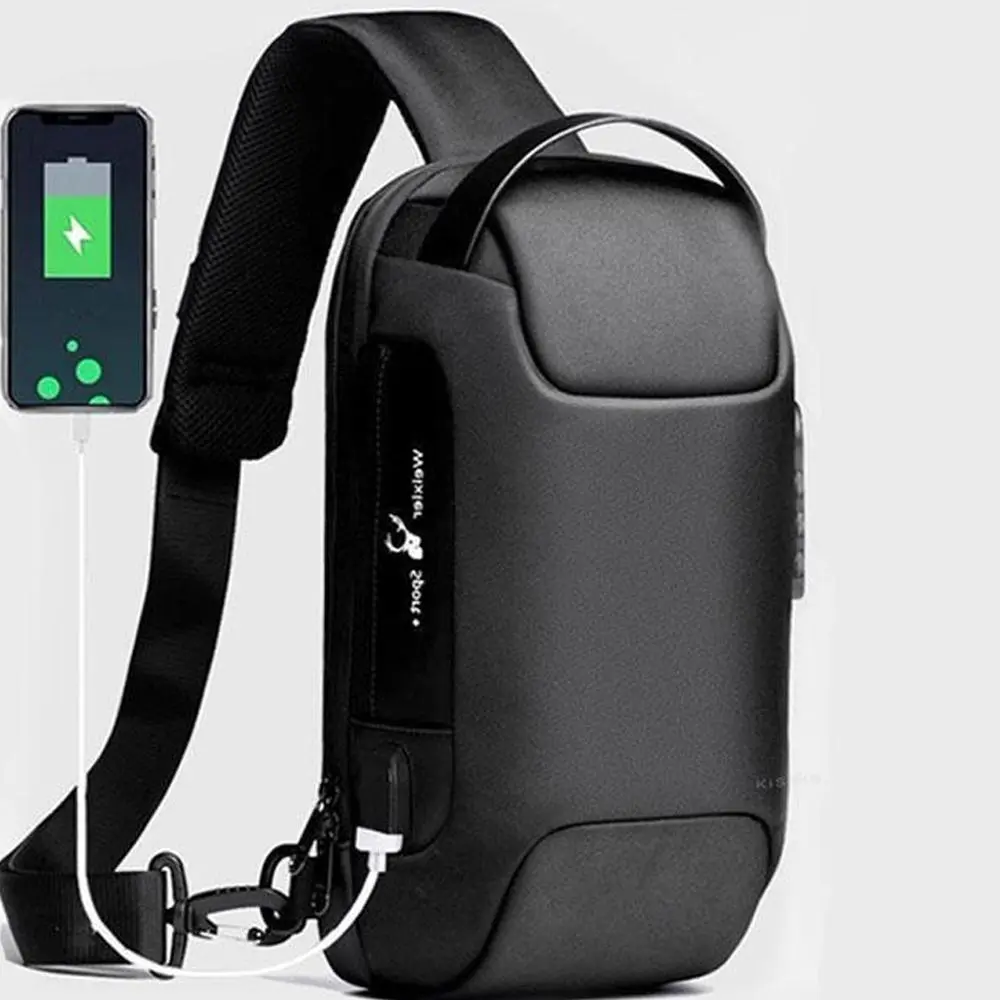 USB Charging Backpack, Portable Multi-functional Short-distance Travel Bag, Waterproof Backpack with Hidden Zipper Pocket, School & Educational Supplies