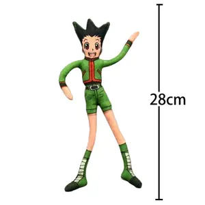 Anime Gon Freecss figure Hisoka Killua Zoldyck Plush toy Cosplay Stuffed Doll Twistable Iron Wire Cotton Doll Birthday Fans Gift