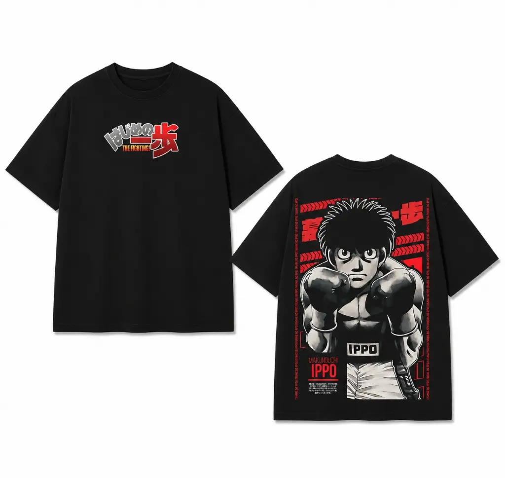 Hajime no Ippo Makunouchi Boxing Anime T-Shirt - The Fighting Graphic Oversized Streetwear Tee
