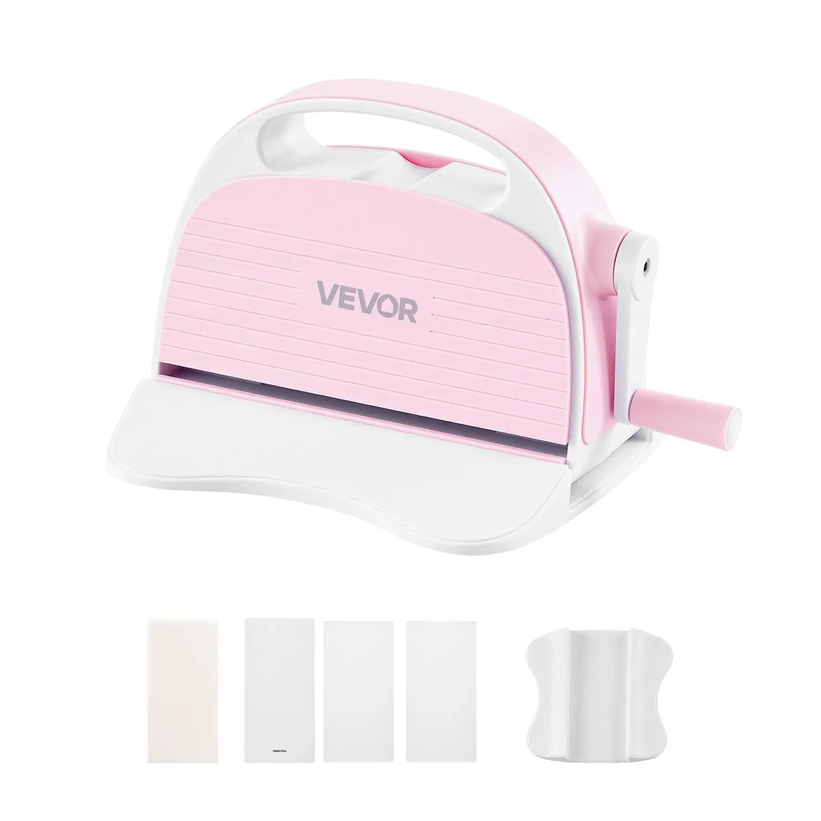 VEVOR Manual Die Cutting & Embossing Machine, 3" Opening Craft Cutting Tool, Portable DIY Tool with Cutting Plates, Ergonomic Handle, Easy Storage for Scrapbooking, Card Making, Diy Cutting Machine