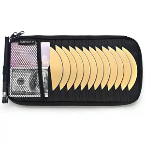 Car CD Holder, DVD Vehicle Visor Storage Organizer, Large Capacity CD Visor Case with 12 Sleeves, 1 Mesh Pocket, 1 Pen Holder, 1 Back Inner Pocket (Black)