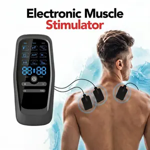 TENS Muscle Stimulator Massager with Heat, Vibration & Smart Dual-Channel, 1-Drag-4, 9 Modes, 30 Levels, Large LCD Screen Back-Shoulder-Neck Comfort Belt, Father's Day Gifts for Men