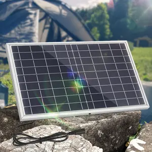 Portable Solar Panel with Controller, 1 Set 10W Solar Panel Charger, Outdoor Solar Panel Kit for Mobile Power, Camping, Hiking, Car, Boat, Phone, Monitoring