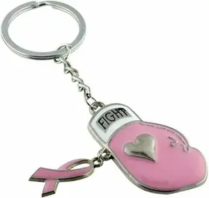 🎀 Pink Boxing Glove Keychains – Breast Cancer Awareness 2-Pack
