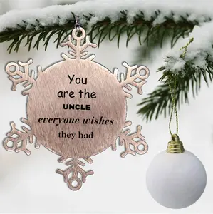 Uncle Snowflake Ornament, Everyone wishes they had, Inspirational Ornament For Uncle, Uncle Gifts, Birthday Christmas Unique Gifts For Uncle