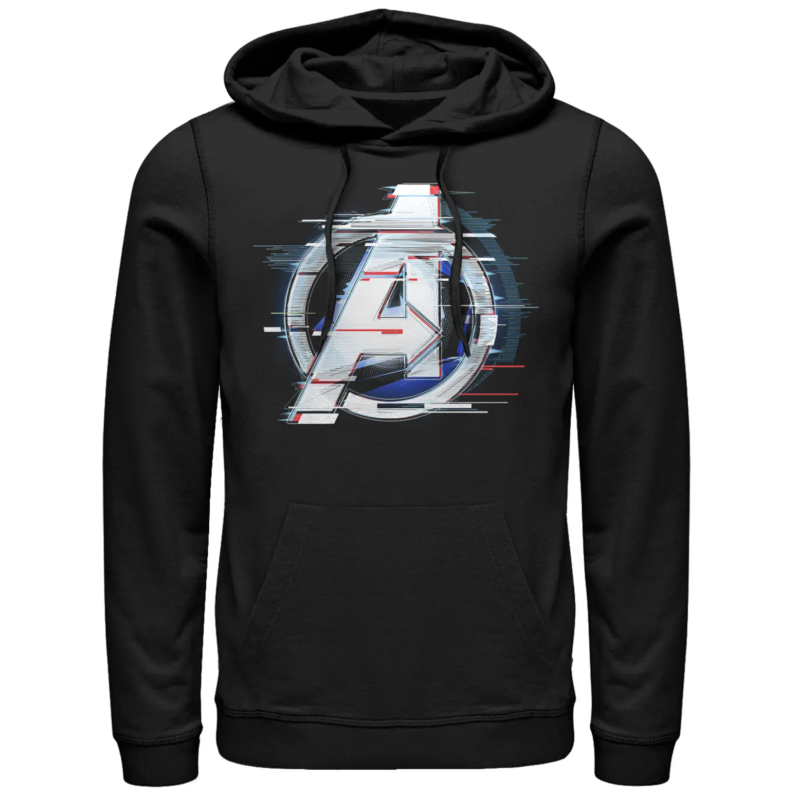 Men's Marvel Avengers: Endgame Logo Glitch Pull Over Hoodie