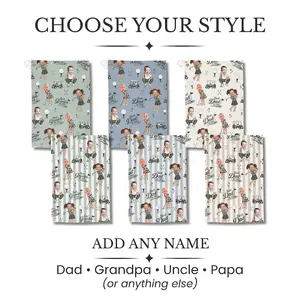 Personalized Golf Towel, Custom Photo Dad Gift from Kids, Father's Day Golfing Keepsake