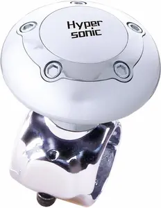 Vehicle Power Handle Car Steering Wheel Spinner Accessory Knob Universal Fit for Car (Silver)