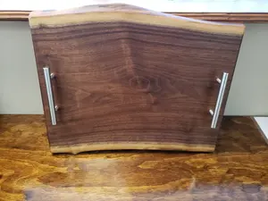 Live Edge Walnut Serving Tray Handmade Chopping Classic Wood Wooden Kitchen Traditional Knives Cooking Cutting Board Cheese Board