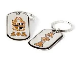 Alpha Phi Alpha Two-Sided Dog tag Keychain