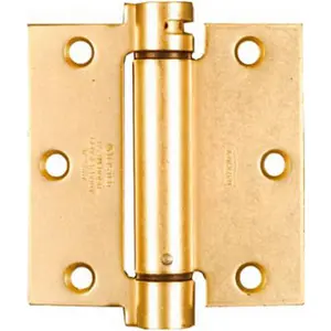 Stanley N184-556 3.5 in. Dull Brass Finish Mortise Spring Hinge