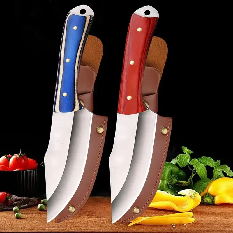 Stainless Steel Boning Knife, 1 Count Multipurpose Sharp Knife, Outdoor Hunting Camping Knife, Fruit Knife, Kitchen Knife, Knives for Home