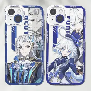 Genshin Impact Wanderer Neuvillette Furina Phone Case – Anti-Drop Soft TPU Protective Cover, Compatible with iPhone 11-17 Pro Max & Mini & Plus, Viral Anime Aesthetic Gift
