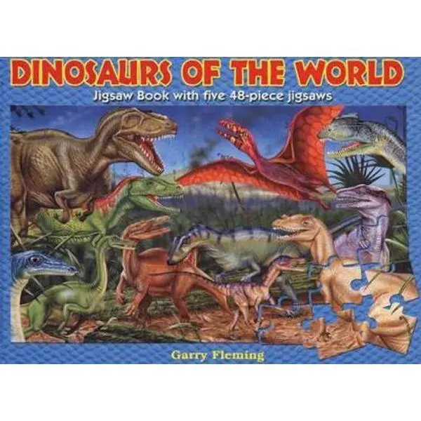 USED Book - Dinosaurs Jigsaw Book (With Five 48-Piece Jigsaws) by Garry Fleming (Unknown) - english