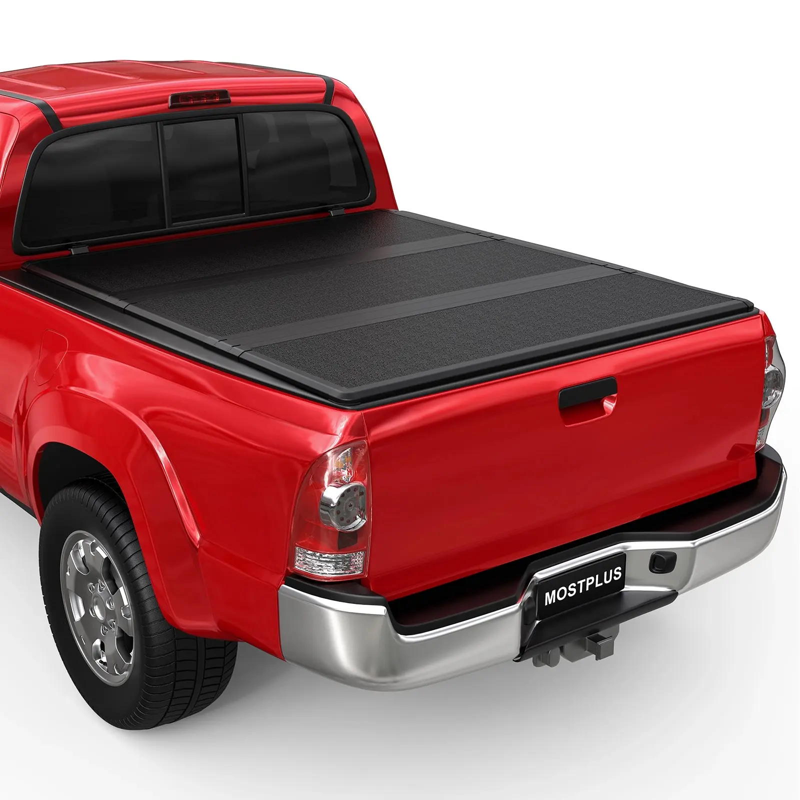 MOSTPLUS 3-Fold 6.5FT FRP Hard Tonneau Cover For 2007-2026 Toyota Tundra Truck Bed