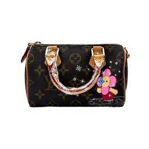 Pre-owned Louis Vuitton Coated Canvas Shoulder Bags Vivienne Holiday Nano Speedy Monogram Handle Bag LV2152