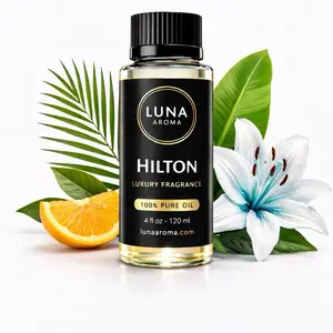 HILTON 120ML Pure Natural Aroma Oil - Home Fragrance Freshener for Aromatherapy Diffusers, Relaxation, and Home Scenting