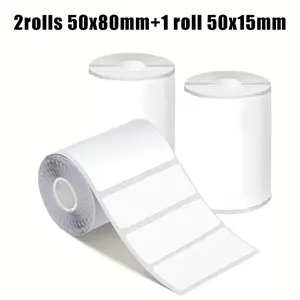 Thermal Label Sticker, 3 Counts/set Blank Thermal Label Sticker, Portable Printer Label Sticker, Office Stationery & Supplies