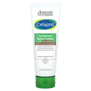 Cetaphil Advanced Relief Lotion with Shea Butter, Fragrance Free, 8 oz (226 g)