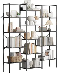 5 Tiers Bookshelf, Classical Modern Book Shelf with 14 Open Display Shelves, Tall Display Shelves for Living Room, Bedroom & Home Office