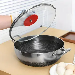Versatile 3-Ply Stainless Steel Cooking Pot With Lid - Perfect For Frying, Boiling & Steaming - Compatible With All Stovetops Pot Sets For Kitchen For Cooking Small Pot For Cooking
