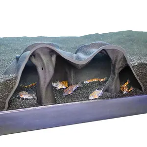 Aquarium Underground Cave Natural Mangrove Tree | Viewing Fish Under Gravel Tunnel Hide | Fish Tank Hideout Decor Decoration Enrichment for Corydora Catfish, Kuhli Loach, Clown Loach, Pleco, Betta