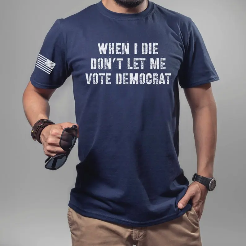 Pro America, Anti Bi.dden, Anything but Democrat, Funny Republican Shirt, Patriot, Truuuump Shirts, USA, Military, Shirts for him, Politics Shirt Medium