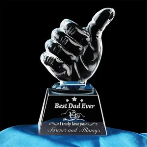 Best Dad Ever Gift – Personalized Crystal Keepsake Trophy, Engraved Father’s Day Gift from Son or Daughter, Sentimental Dad Birthday Gift, Unique Christmas, Retirement,or Anniversary Present,Elegant Desk Decor for Dad,unique gift for her,father’s present