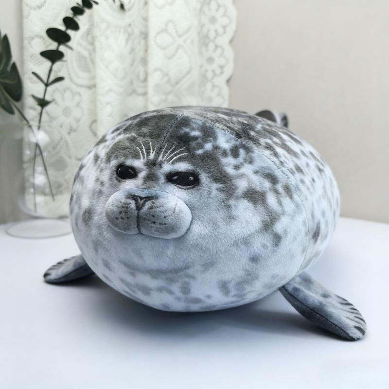 Cute Plush Seal Pillow Toy, Realistic Sea Animal Stuffed Animal, Cuddly Stuffed Animal, Perfect Birthday Gift for Kids & Adults, Soft Huggable Design