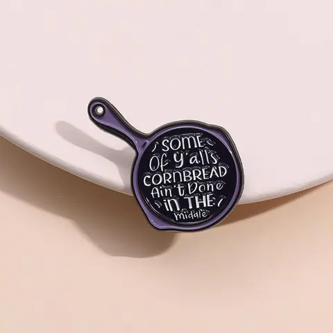 Creative Cartoon Letter Cornbread Middle Pattern Brooch, Cute Enamel Alloy Brooch Pin Clip Suitable for Backpacks, Jeans, Scarves, Hats Decoration, Trendy All-match & Exquisite Brooch for Birthday Gift