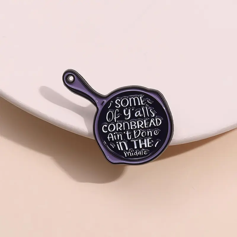 Creative Cartoon Letter Cornbread Middle Pattern Brooch, Cute Enamel Alloy Brooch Pin Clip Suitable for Backpacks, Jeans, Scarves, Hats Decoration, Trendy All-match & Exquisite Brooch for Birthday Gift