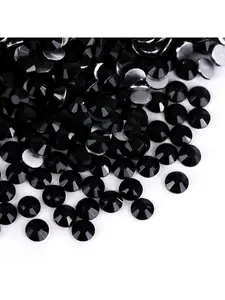 Crystal Black Crystal Grey Non Thermal Repair Water Diamond Sparkling Flat Back Nail Water Diamond, Used for Nail Dresses, Bags, Shoes, Decorations, DIY Creative Design