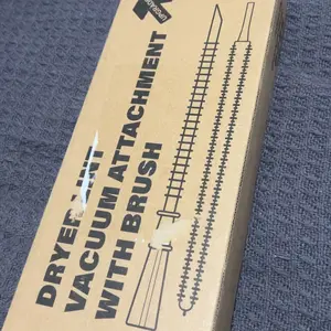 Dryer Vent Cleaner Kit 2 Pieces Compatible with Most Vacuum Cleaners Lint Brush & Hose Attachment with Stretch Universal Connector Quick Lint Remover for Deep Cleaning Machine