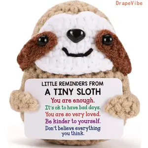 Soft Adorable Sloth Plush Inspirational Emotional Support Huggable Collectible Toy Warm Keepsake Gift For Family Friends Colleagues Students Graduates