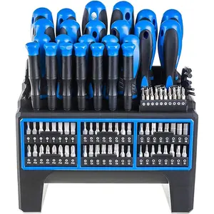 100-Piece Magnetic Screwdriver Set wi laic acing, Includes S & Metric He Keys, Precision Screwdriver and Magnetizer Demagnetizer DIY Tools for Men Tools Gift Organization