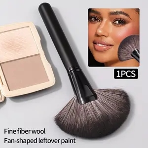 Professional Makeup Brush Set, Large Fan Shape Loose Powder Brush, Blush Brush, Soft Fluffy Wood Handle, Multi-Functional Beauty Tool
