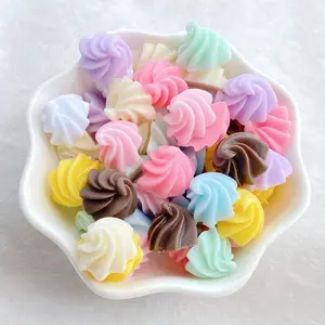 20 pieces of colorful small cream particles 3D simulated resin charm, flat back decoration, suitable for DIY scrapbooking, jewelry making, home decoration crafts