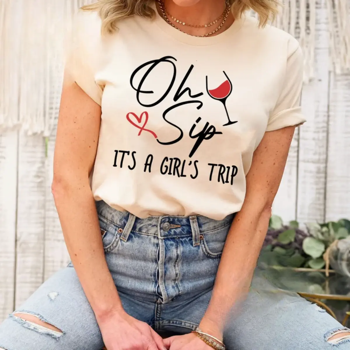 Oh Sip It's A Girls Trip Unisex T-Shirt Girls Trip Shirt, Vacation Shirt, Girls Cruise Shirt, Holiday Shirt, Family Cruise Shirt, Girls Squad Shirt