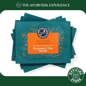 Shade-Erase Under-Eye Patches – Brighten, De-Puff, Instantly Cool Dull, Dark Under-Eyes – Innovative Formula with Jasmine, Arjuna & Tetrapeptides – Best Charcoal Under-Eye Patches for Mature Skin - With Clinically Tested Ingredient Combinations