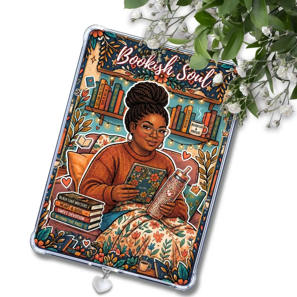 Plus Size Curvy Bookish Soul Melanin Girl Insert: Kindle or eReader Decor for Book Lovers Digital Products Device