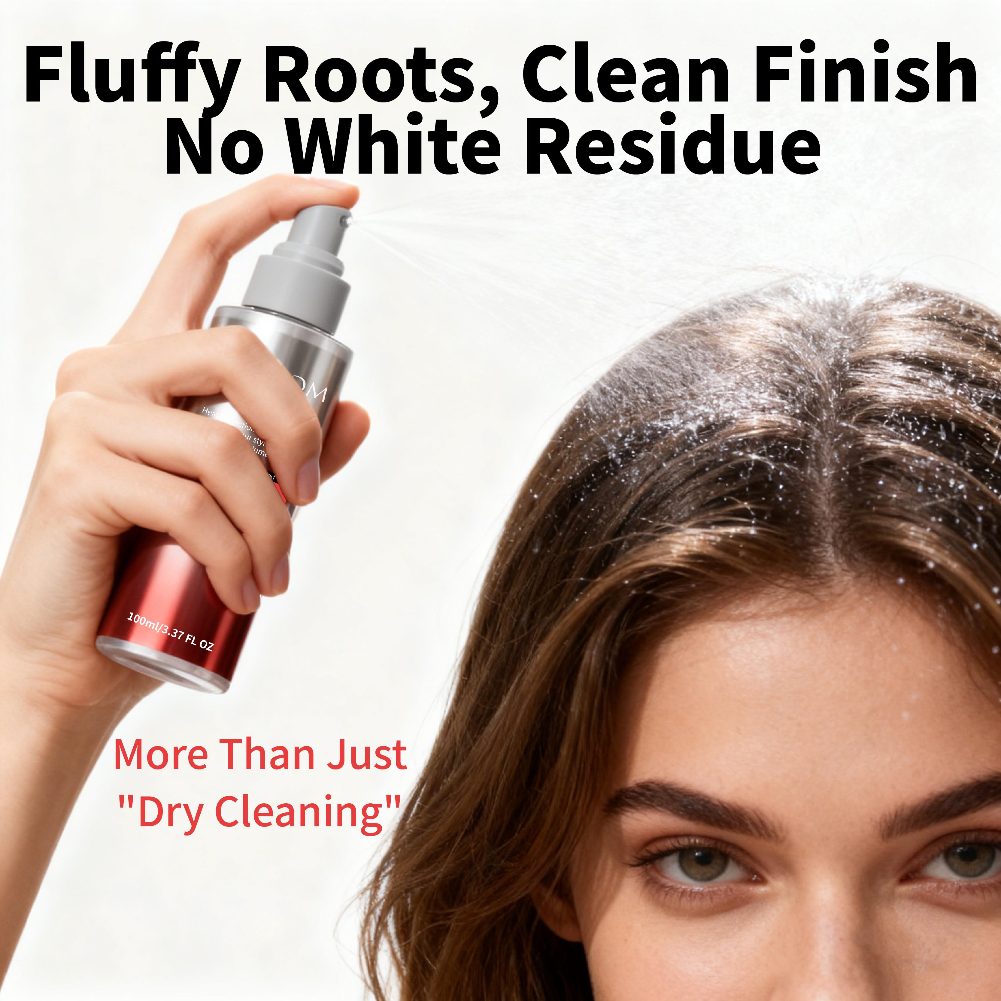 GRODOM No-Wash Day Fluffy Spray 100ml Coconut Oil Infused Haircare Gel for Effortless Volume Heat Protection up to 230°C Clump Proof Blowout Volumizing Lengthening Curl Mousse