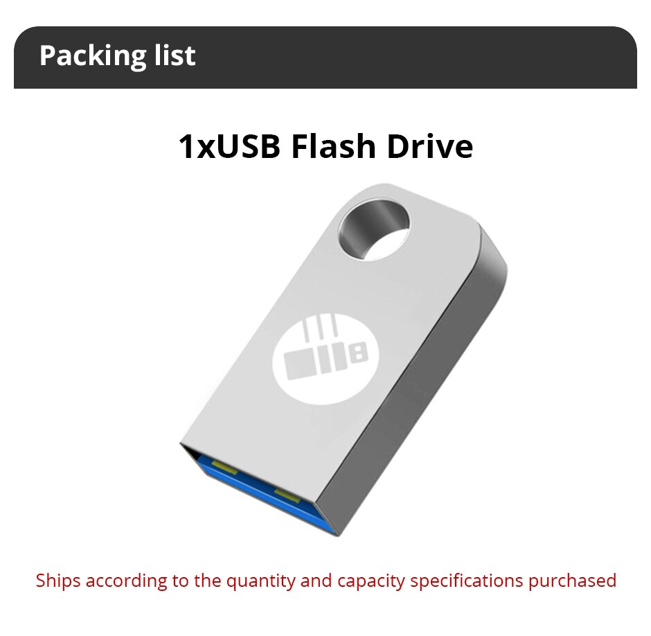 Hot Metal 3.0 USB Flash Drive 64GB Pen Drive for PC Laptop 64GB USB Memory Stick 3.0 Flash Drive High Speed Drive