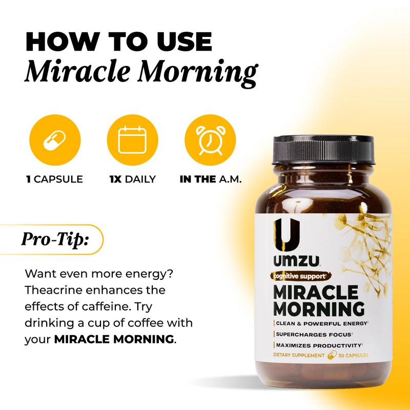 UMZU Energy Bundle – Redwood Max & Miracle Morning, Circulation, Energy & Focus Support