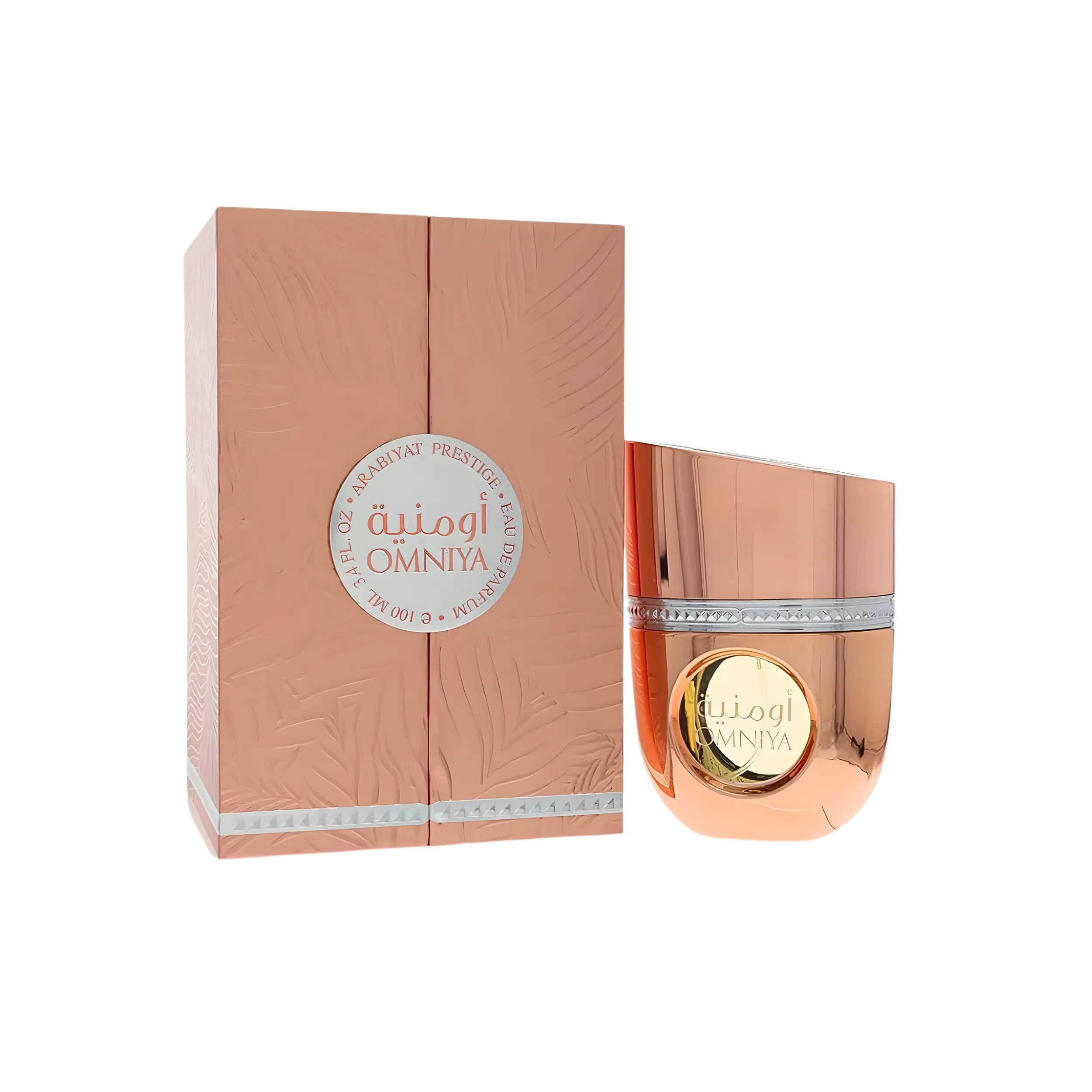 Arabiyat Prestige Omniya Eau de Parfum, Spicy Floral Woody Amber Women's Fragrance, a Signature Scent with Saffron and Vanilla Notes - 3.4 fl oz Spray, Amber Bouquet Scent, Aromatic Woody Floral, Confidence, Adults, Feminine Energy, Vanilla Scents
