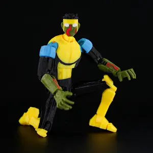 3D Printed Invincible Zombie Toys Action Figures Anime Model Lucky Dummy 13 Superheroes Multi-Jointed Toy Ornaments Gifts