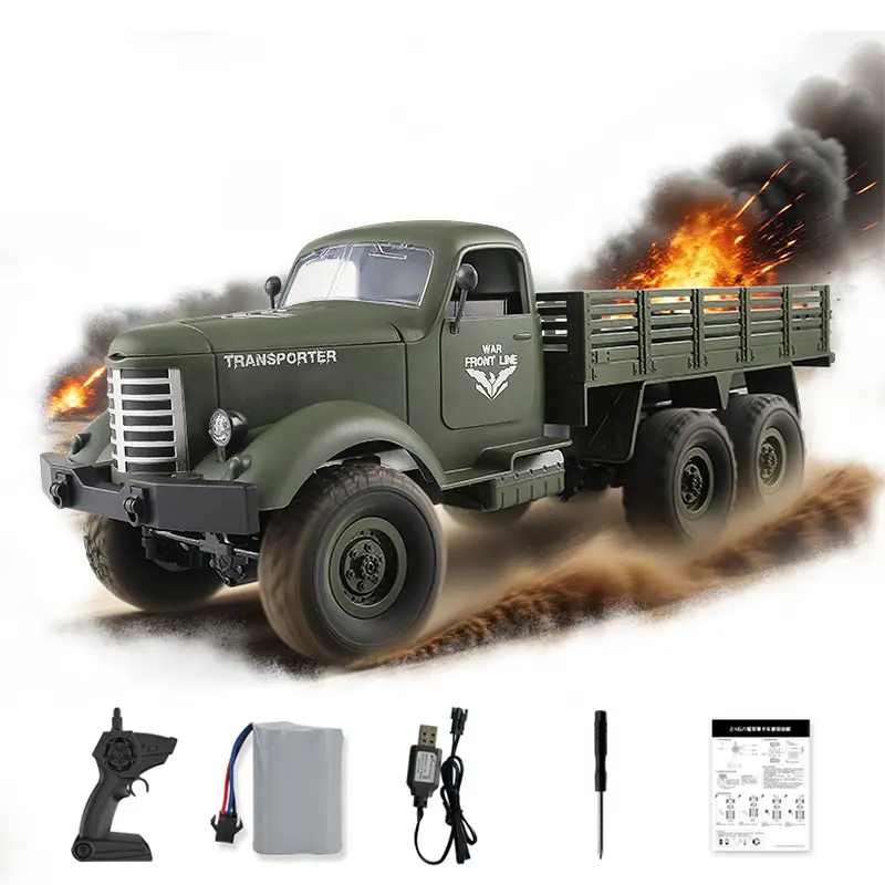 JJRC 1:12 Scale Remote Control Military Crawler Car - 2-Speed Transmission, Impact Resistance, Hidden Battery Compartment, Steel Ladder Frame, Grade-Locking Differential, Phthalate-Free RC Crawler for 12+ Years Old Adventurous Enthusiasts