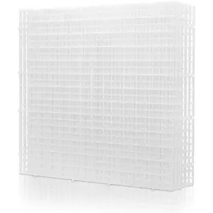6 Pieces 11.8x11.8in (30X30cm) Aquarium Grid Plastic Fish Tank Divider Egg Crate for DIY Filtration and Bottom Protection in Aquascaping (White-No Accessories)