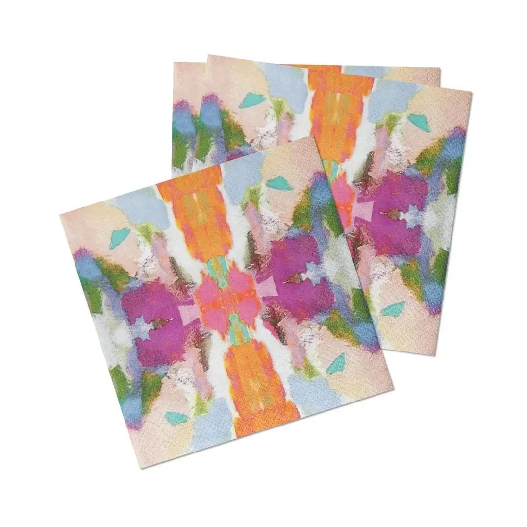 Laura Park Artist Print Cocktail Napkins – Vibrant 3-Ply Designer Paper Party Napkins (20 Count)