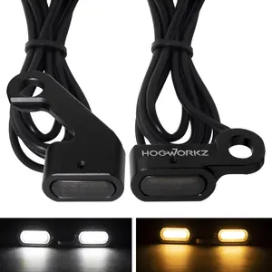 LED Handlebar DRL / Turn Signals for Harley® Dyna/Softail/Sportster | Black