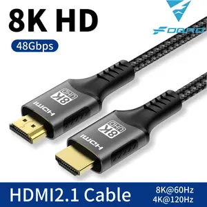 8K HDMI 2.1 Cable 48Gbps 8K@60Hz 4K@120Hz 2K@240Hz Supports HDMI 2.1 eARC HDR Video For PC PS5 Laptop TV box Gaming/Home Theater
